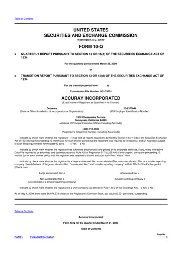 Thumbnail Accuray 10-Q Quarterly Report FY 