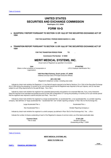Thumbnail Merit Medical 10-Q Quarterly Report FY 