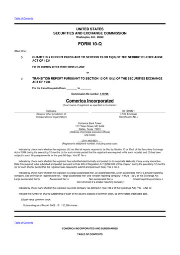 Thumbnail Comerica 10-Q Quarterly Report FY 