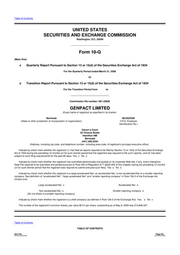 Vorschaubild Genpact 10-Q Quartalsbericht  