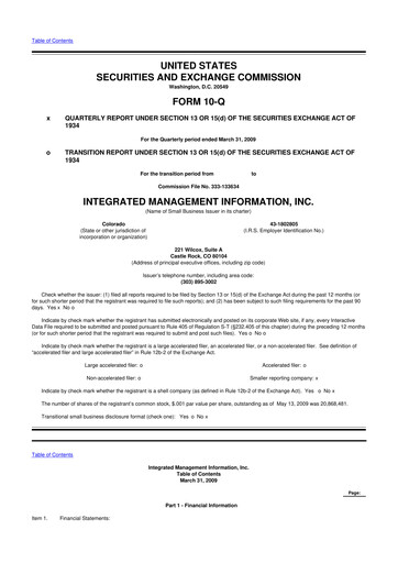 Thumbnail Where Food Comes From 10-Q Quarterly Report FY 