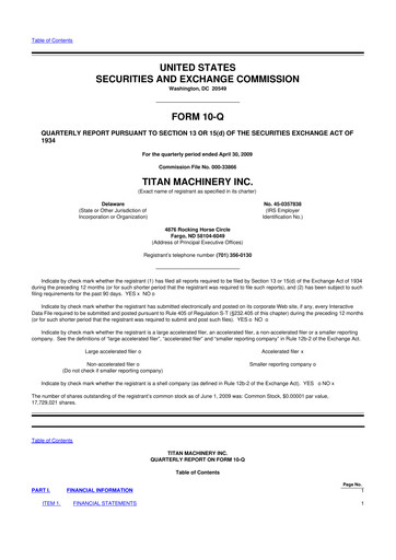 Thumbnail Titan Machinery 10-Q Quarterly Report FY 