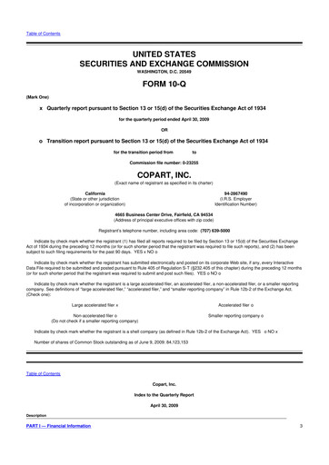Thumbnail Copart
 10-Q Quarterly Report FY 