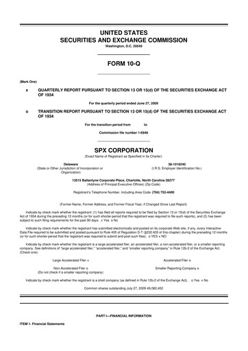 Thumbnail SPX Technologies 10-Q Quarterly Report FY 