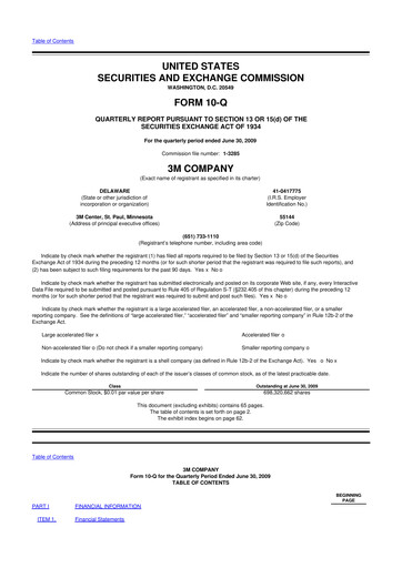 Thumbnail 3M 10-Q Quarterly Report FY 