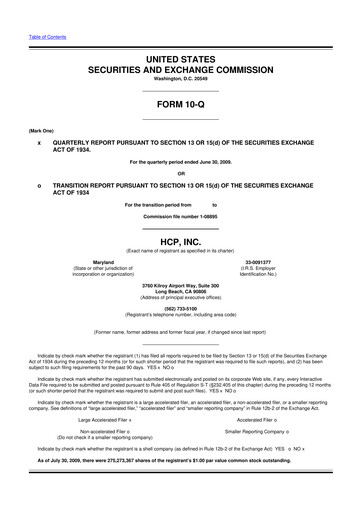 Thumbnail Healthpeak Properties
 10-Q Quarterly Report FY 