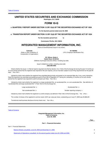 Thumbnail Where Food Comes From 10-Q Quarterly Report FY 