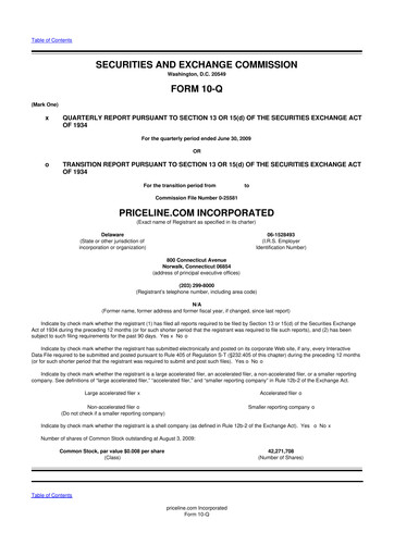 Thumbnail Booking Holdings (Booking.com) 10-Q Quarterly Report FY 