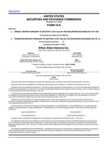 Vorschaubild Ethan Allen
 10-K Jahresbericht 