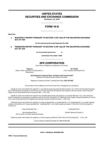 Thumbnail SPX Technologies 10-Q Quarterly Report FY 