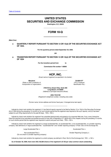 Thumbnail Healthpeak Properties
 10-Q Quarterly Report FY 