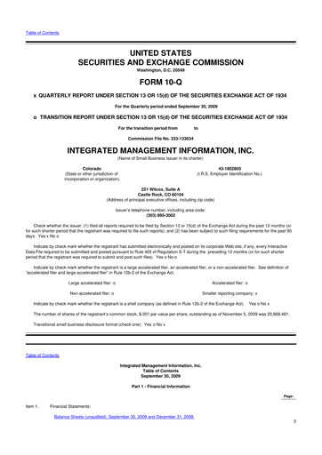 Thumbnail Where Food Comes From 10-Q Quarterly Report FY 