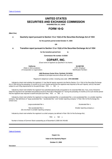 Thumbnail Copart
 10-Q Quarterly Report FY 