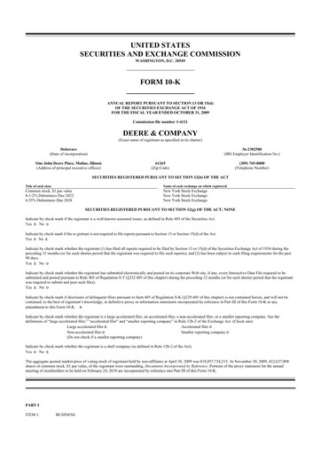 Thumbnail Deere & Company (John Deere) 10-K Annual Report 