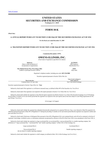 Thumbnail O-I Glass
 10-K Annual Report 