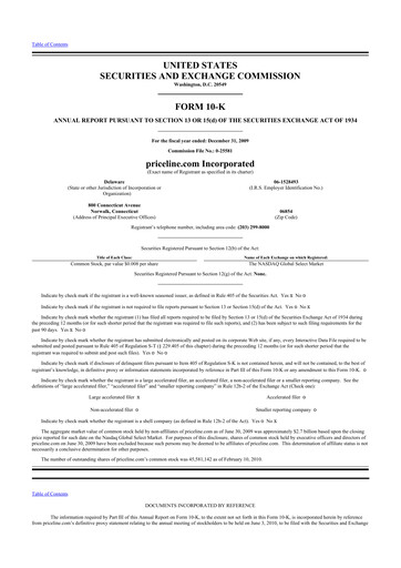 Thumbnail Booking Holdings (Booking.com) 10-K Annual Report 