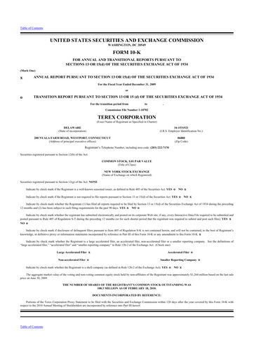 Thumbnail Terex
 10-K Annual Report 