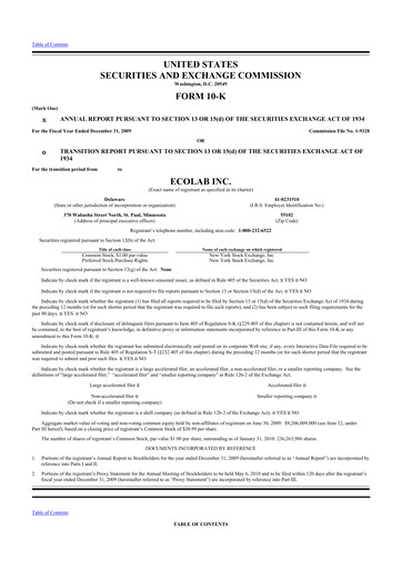 Thumbnail Ecolab 10-K Annual Report 