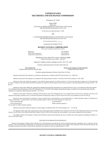 Thumbnail Monster Beverage 10-K Annual Report 