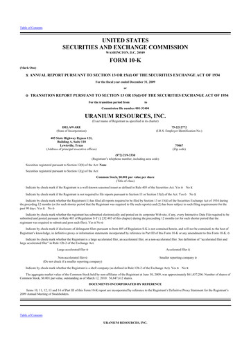 Thumbnail Westwater Resources
 10-K Annual Report 