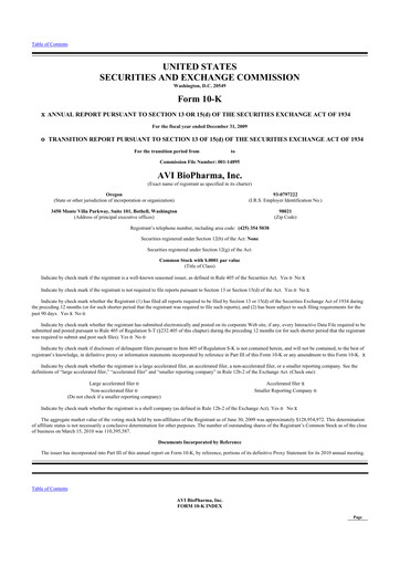 Thumbnail Sarepta Therapeutics
 10-K Annual Report 