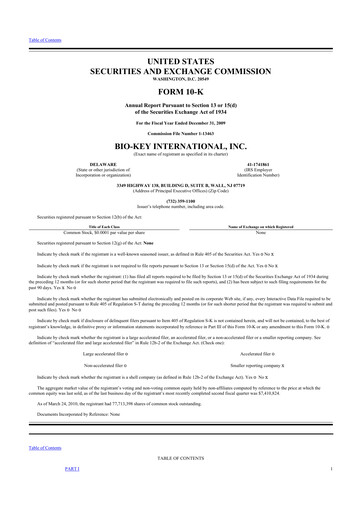 Thumbnail BIO-key International
 10-K Annual Report 