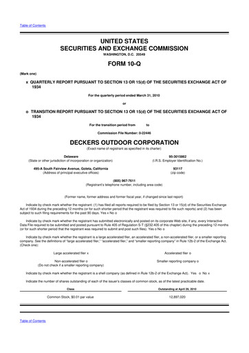 Thumbnail Deckers Brands 10-Q Quarterly Report FY 