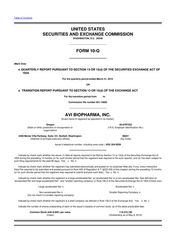 Thumbnail Sarepta Therapeutics
 10-Q Quarterly Report FY 