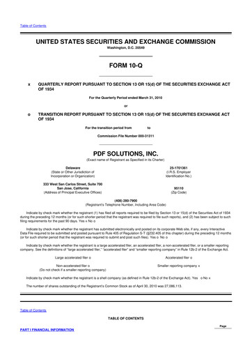 Thumbnail PDF Solutions 10-Q Quarterly Report FY 