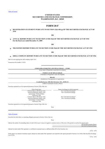 Thumbnail Cemig 20-F Annual Report 