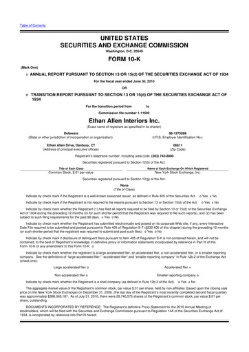 Vorschaubild Ethan Allen
 10-K Jahresbericht 