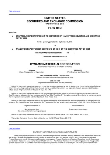 Thumbnail DMC Global 10-Q Quarterly Report FY 