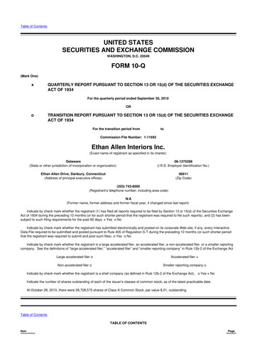 Thumbnail Ethan Allen
 10-Q Quarterly Report FY 