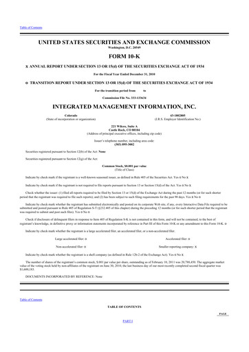 Thumbnail Where Food Comes From 10-K Annual Report 