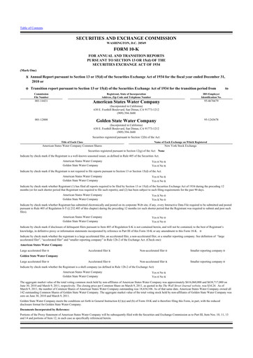 Thumbnail American States Water
 10-K Annual Report 