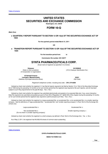 Thumbnail Madrigal Pharmaceuticals
 10-Q Quarterly Report FY 