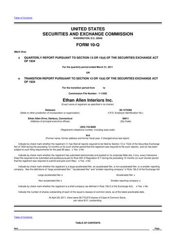 Thumbnail Ethan Allen
 10-Q Quarterly Report FY 