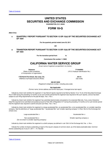 Vorschaubild California Water Service Group 10-Q Quartalsbericht  