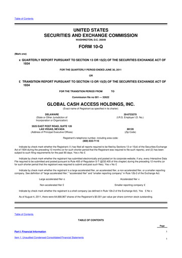 Thumbnail Everi Holdings
 10-Q Quarterly Report FY2011 