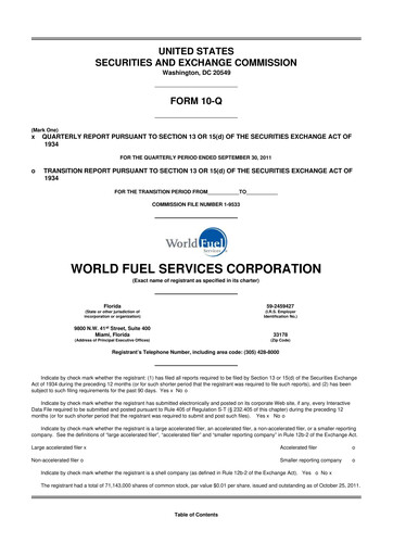 Thumbnail World Kinect 10-Q Quarterly Report FY2011 