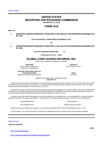Thumbnail Everi Holdings
 10-Q Quarterly Report FY2011 