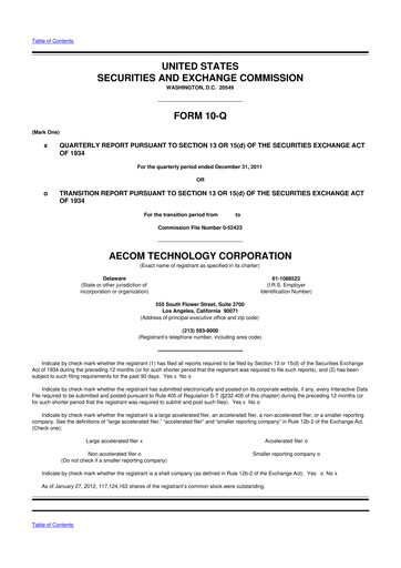 Thumbnail AECOM 10-Q Quarterly Report FY2012 