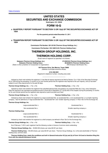Thumbnail Thermon Group 10-Q Quarterly Report FY2012 