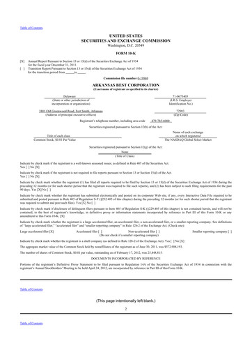 Thumbnail ArcBest 10-K Annual Report 2011