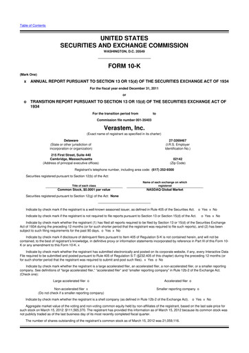 Thumbnail Verastem Oncology
 10-K Annual Report 
