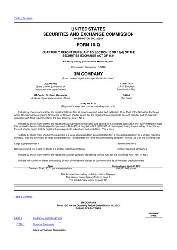 Thumbnail 3M 10-Q Quarterly Report FY2012 