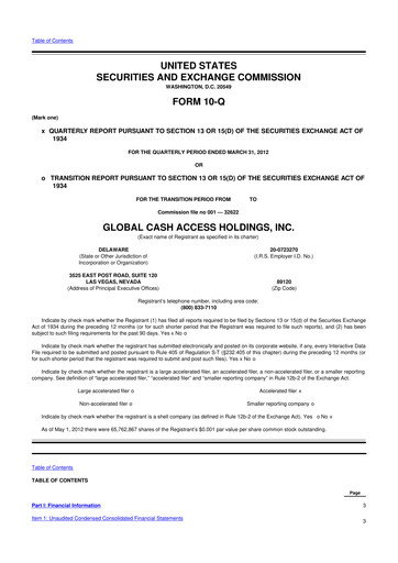 Thumbnail Everi Holdings
 10-Q Quarterly Report FY2012 