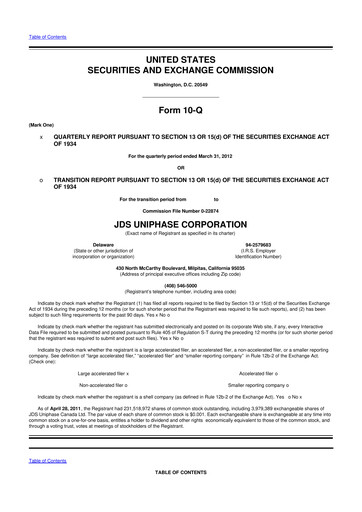 Thumbnail VIAVI Solutions
 10-Q Quarterly Report FY2012 