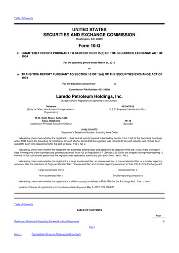 Thumbnail Vital Energy 10-Q Quarterly Report FY2012 