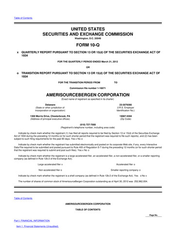 Thumbnail Cencora 10-Q Quarterly Report FY2012 